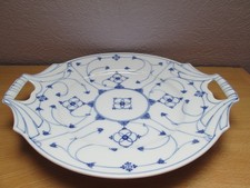 Moschendorf Bavaria Indischblau Porzellan Schale mit Handhaben