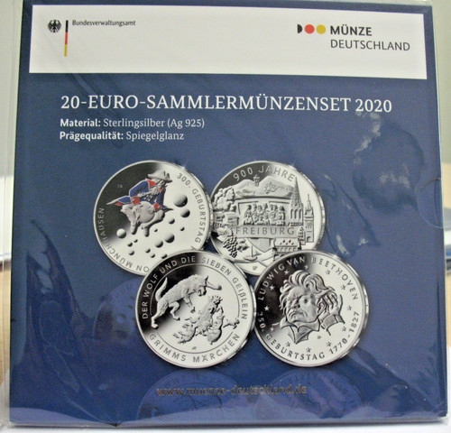 Euro sammlermünzenset 4x20 - euro,