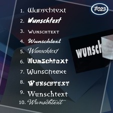 Wunschtext aufkleber name text - wunschtext,
