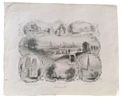 Brüssel souvenirblatt mit 7 - mit,