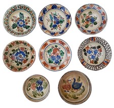 8 antike Teller / Schalen SIEBENBÜRGEN Keramik Majolika - #125