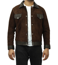 Herren Neu Braun Echt