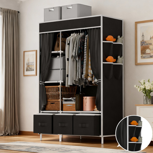 Stoffschrank faltschrank mit - stoffschrank,,