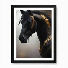 Golden Horse Kunstdruck