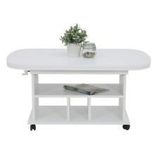 Couchtisch - weiß - ausziehbar Sofatisch Wohnzimmertisch Beistelltisch