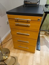 Bürocontainer Erle(?) mit Schubladen Rollcontainer