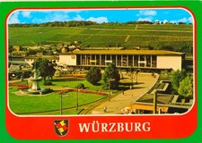 1613-Ansichtskarte Würzburg Hauptbahnhof Bayern Bundesbahn Verkehrsknoten BRD