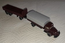 Wiking HO LKW Zugmaschine mit Deichselanhänger Modellfahrzeug Modelleisenbahn 