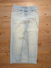 Maxi-Jeansrock lang Mit Schlitz Freesoul Label helles Blau Damen Gr.S wie NEU