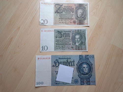 Banknoten konvolut sehr - in,