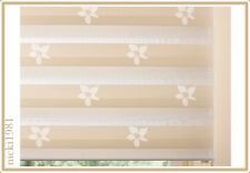 Neuw.!!! »Sunlines Doppel/Duo-Rollo "Lavant"- Natur/creme« m. Blüten 100x140 cm