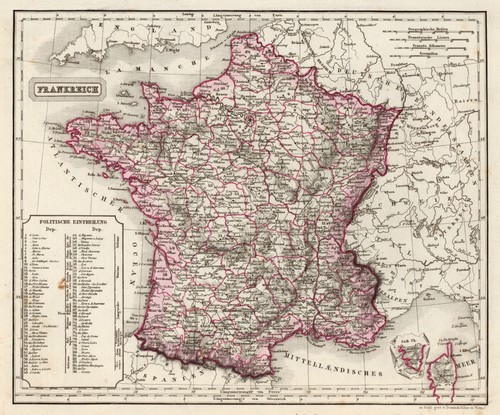 Frankreich original stahlstich - frankreich,