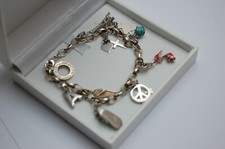 THOMAS SABO  925 Sterling  Silber Kettenarmand  9 Charms Bettelarmband Vintage