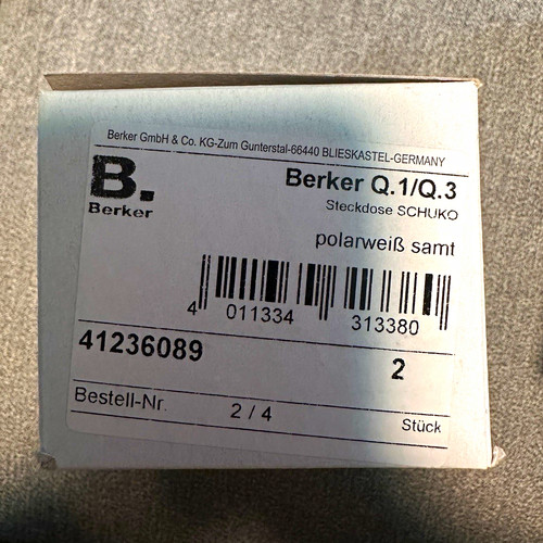 Berker 3 schuko - berker, q.1/q.3