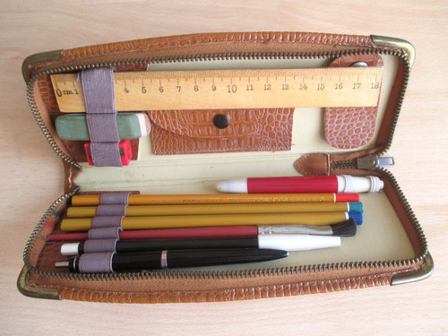 Ddr originale federmappe mit - federmappe,