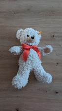 Steiff Teddybär Lilly, Schlenker Teddy Nr. 111556 mit Schleife, Farbe weiß 