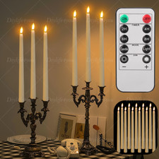 6 Set Stabkerzen LED Kerzen flackernd mit Timer Fernbedienung Weihnachten Dekor