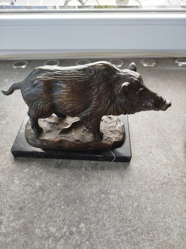 Bronze tierfigur wildschwein - bronze,
