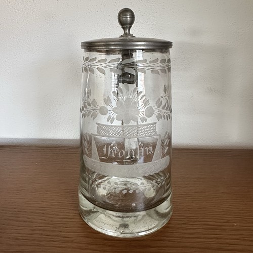 Antiker biedermeier glas - biedermeier,