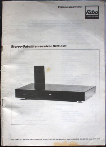 Bedienungsanleitung fuba