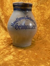 HESSEN, APFELWEIN: BEMBEL 1 L. STEINZEUG Blau Grau KAUFHAUS SCHNEIDER GELNHAUSEN
