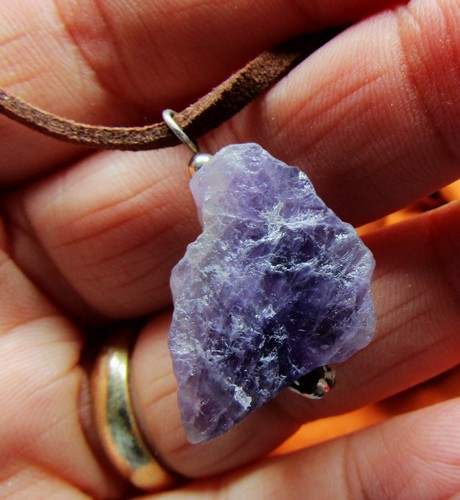 Rohe amethyst halskette aus - rohe,