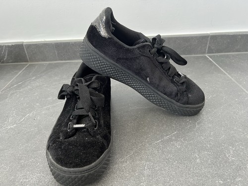Schwarze samt sneaker - sneaker, von