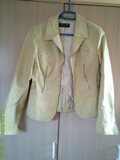 Damen Lederjacke Walter Ziegennappa Gr. 40 grün/kiwi