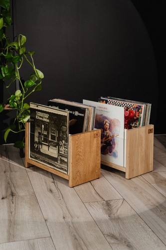 Schallplattenregal vinyl eiche - schallplattenregal,