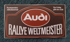 Audi Aufkleber "Rallye