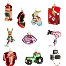 Glas Weihnachtskugeln Christbaumkugeln Mundgeblasen Lustig Humor & Spaß