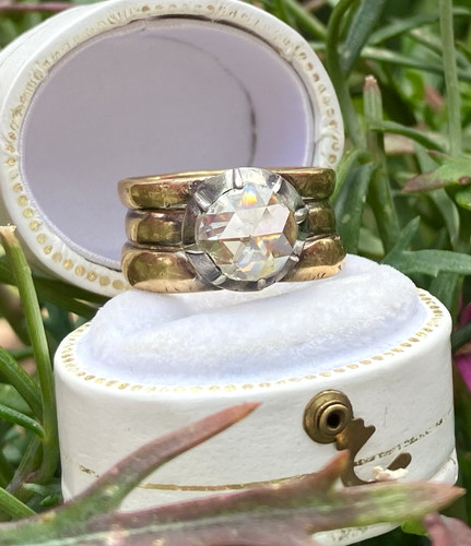Antiker biedermeier ring mit - biedermeier,