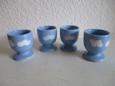 4 x Eierbecher Wölkchen blau