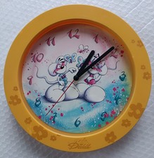 Diddl Maus Wanduhr gelb mit