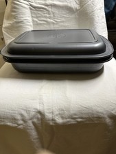 Tupperware Ultra Plus Auflaufform Bräter 3,5L Deckel 1,75L anthrazit H 19