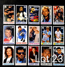 15x BRAVO Prominente Schauspieler Sänger Sportler Lot Sammlung Posten Briefmarke