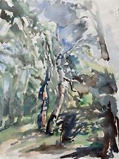 Prof Dr A Behle 1935-97 Im Innern des Waldes Bäume Licht Sommer Expressiv