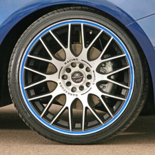 Barracuda Karizzma 8x18 Felge Alufelge ET32 5x100 5x112 Silber + Blue Trimline