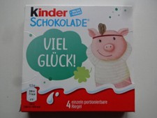 Werbung Kinder Schokolade / Motiv Lachendes Glücksschwein
