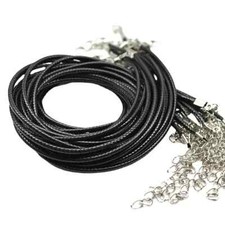 Coole Leder Halskette Halsband Damen Herren Kette Schwarz DIY Schmuck Zubehör