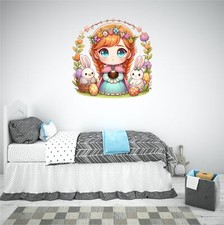 Ostern Mädchen mit Hase Wand