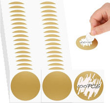 Goldene Rund Rubbelaufkleber