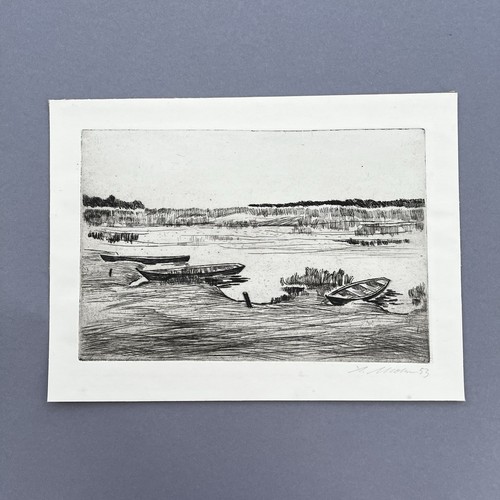 Arno mohr radierung 1953 - radierung,