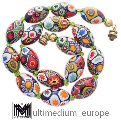 Murano glas halskette silber - murano,