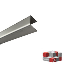 Edelstahl U-Profil Einfassprofil blank V2A Abdeckschiene Schenkel 30x30 mm 