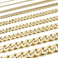 Edle Goldkette Panzerkette flach Halskette 585 Gold Echtgold massiv 14kt Auswahl