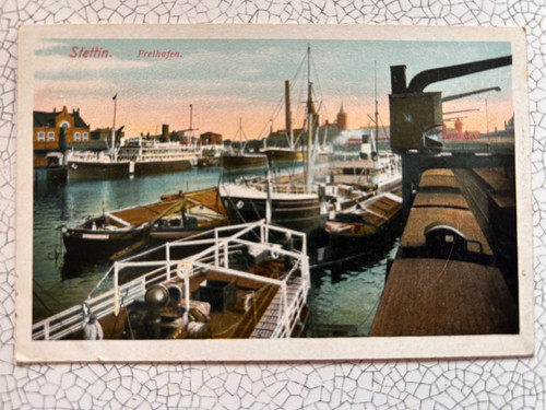 Stettin freihafen - ak,
