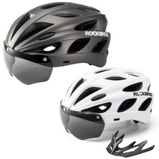 ROCKBROS KRATZER Fahrradhelm Radhelm mit Visier Rennradhelm MTB-Helm 58-65CM