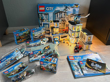 Lego Polizeistation 60141  mit Beleuchtung, Originalkarton + 6 weiteren Sets