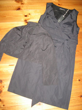 Esprit Kleid Bolero Gr.40 36 NEU schwarz Taft Reißverschluß Bindeband Etuikleid